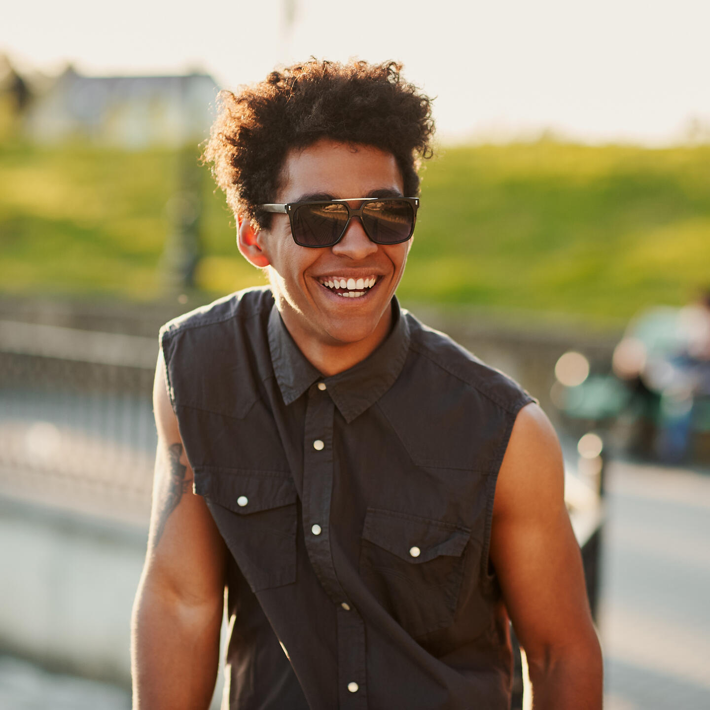 man wearing sunglasses